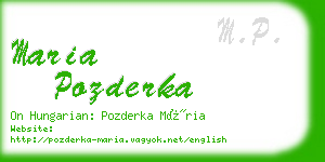 maria pozderka business card